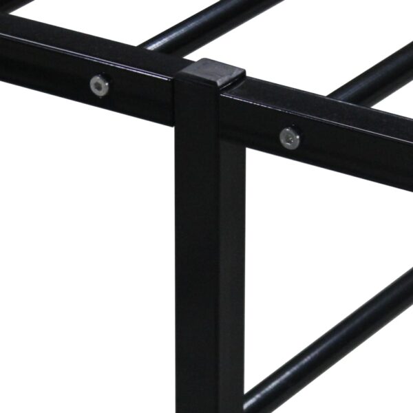 Estrutura de cama 200x200 cm metal preto - Image 5