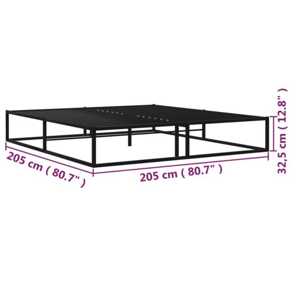 Estrutura de cama 200x200 cm metal preto - Image 7