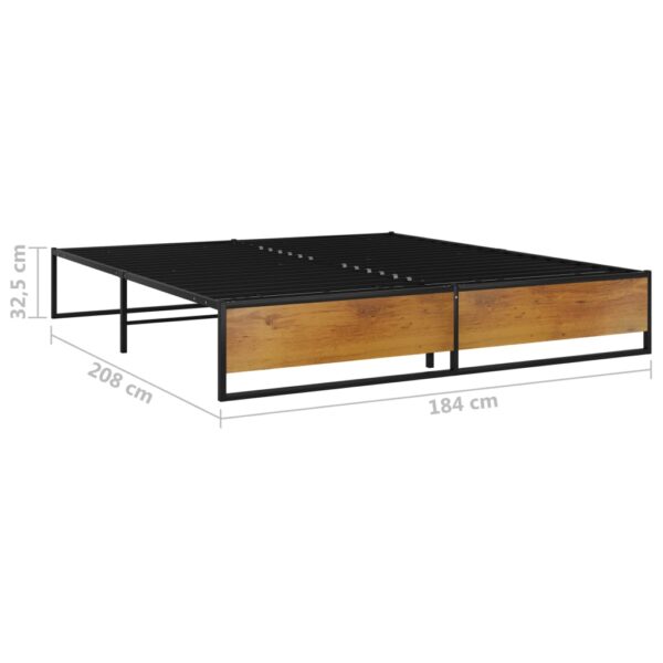 Estrutura de cama 180x200 cm metal preto - Image 6