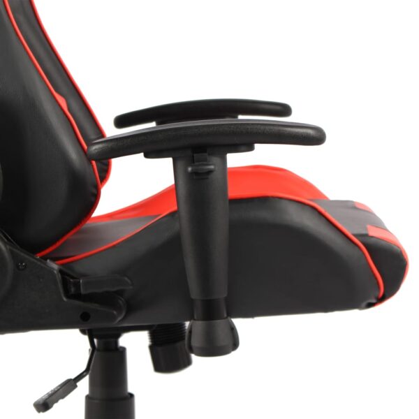 Cadeira de gaming giratória PVC vermelho - Image 5