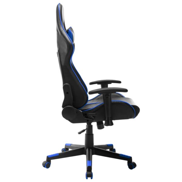 Cadeira de gaming couro artificial preto e azul - Image 5