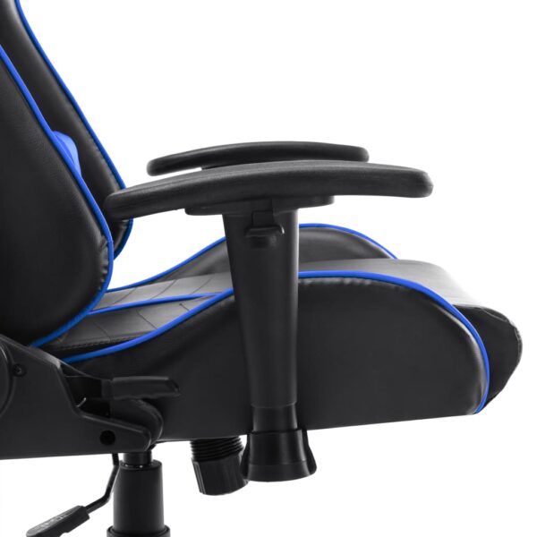 Cadeira de gaming couro artificial preto e azul - Image 7