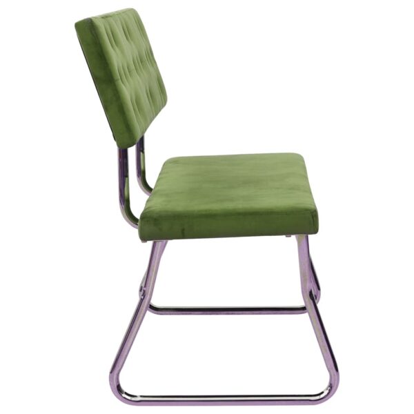 Banco 110 cm veludo verde-claro - Image 3