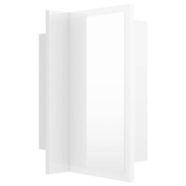Armário espelhado casa de banho LED acrílico branco brilhante - Image 10