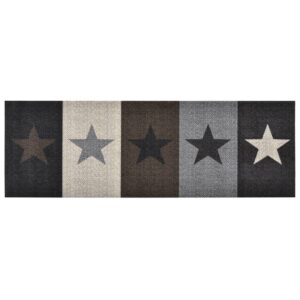 Tapete de cozinha lavável com design estrelas 45x150 cm