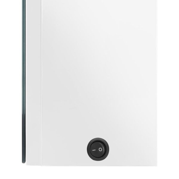 Armário espelhado casa de banho LED 80x12x68cm branco brilhante - Image 5