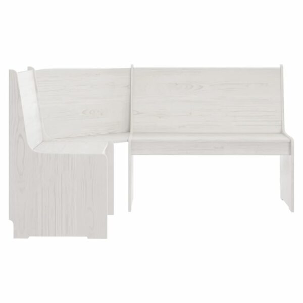 Banco de canto REINE 151 cm pinho maciço branco - Image 2