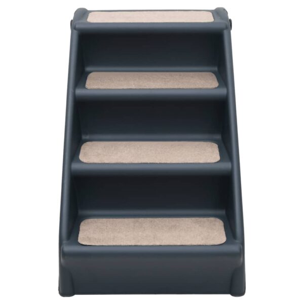 Escada para cães dobrável com 4 degraus cinzento-escuro - Image 2
