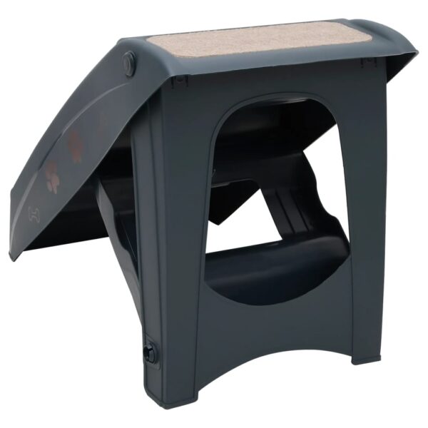 Escada para cães dobrável com 4 degraus cinzento-escuro - Image 4