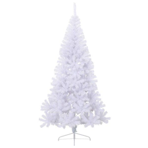 Meia árvore de Natal artificial com suporte 240 cm PVC branco - Image 2