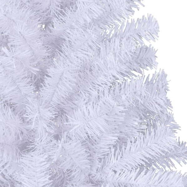 Meia árvore de Natal artificial com suporte 240 cm PVC branco - Image 6