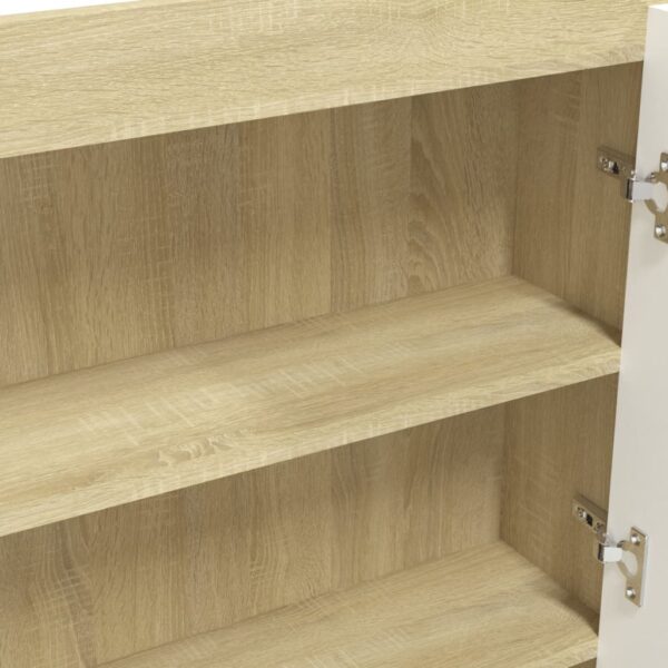 Armário espelhado p/ casa banho 80x15x60 cm MDF branco/carvalho - Image 6