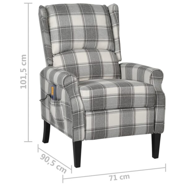 Poltrona de massagens reclinável tecido branco - Image 7