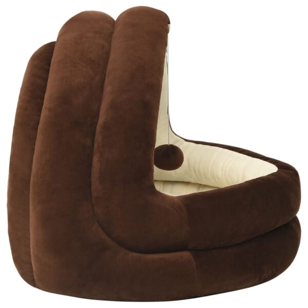 Cama para gatos 40x40x35 cm castanho e creme - Image 3