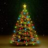 Cordão de luzes árvore de Natal 210 luzes LED 210 cm colorido