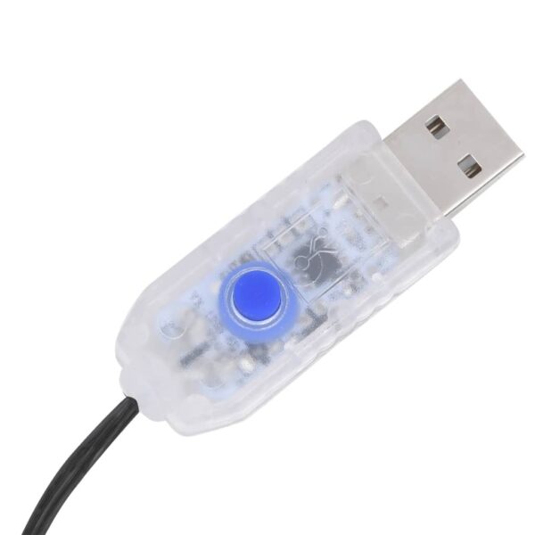 Cordão de luzes árvore de Natal 400 luzes LED 400 cm azul - Image 6