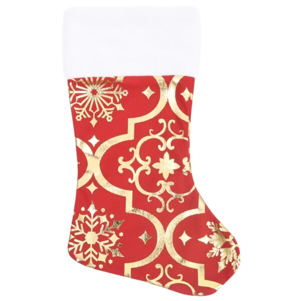 Saia de árvore de Natal luxuosa 122 cm com meia tecido vermelho - Image 3