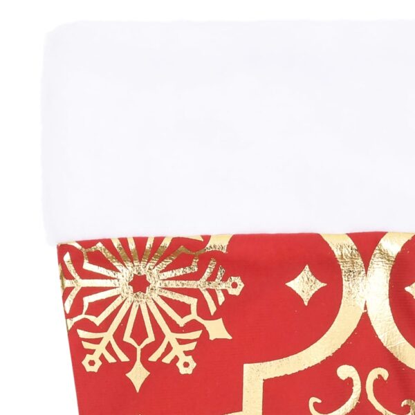 Saia de árvore de Natal luxuosa 122 cm com meia tecido vermelho - Image 4
