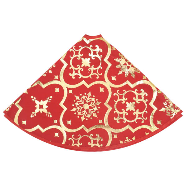 Saia de árvore de Natal luxuosa 122 cm com meia tecido vermelho - Image 5