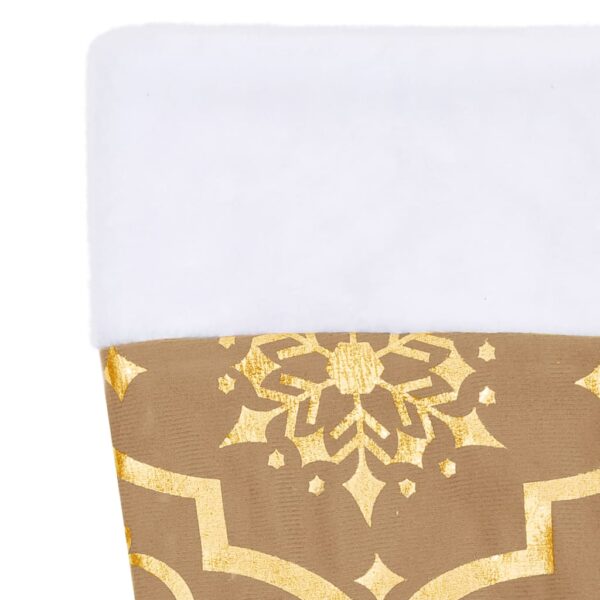 Saia de árvore de Natal luxuosa 90 cm com meia tecido amarelo - Image 6
