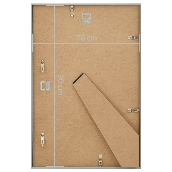 Molduras para parede ou mesa 3 pcs 70x90 cm MDF prateado - Image 8