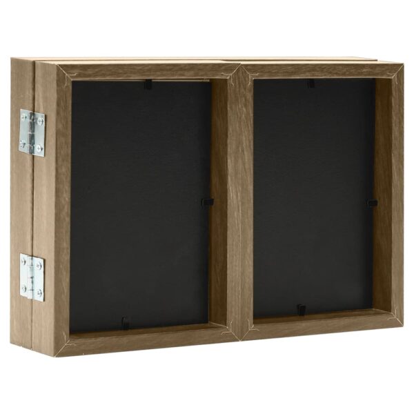 Moldura com três dobras 28x18 cm+2x(13x18 cm) castanho-claro - Image 4