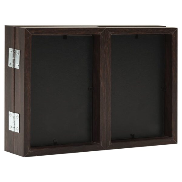 Moldura com três dobras 28x18 cm+2x(13x18 cm) castanho-escuro - Image 4
