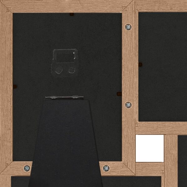 Moldura para 4x(13x18 cm) fotografias MDF castanho-claro - Image 5