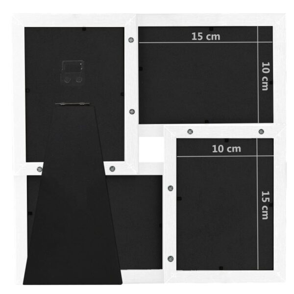 Moldura para 4x(10x15 cm) fotografias MDF branco - Image 8