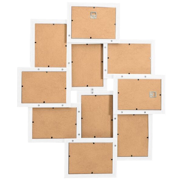 Moldura para 10 (13x18 cm) fotografias MDF branco - Image 3