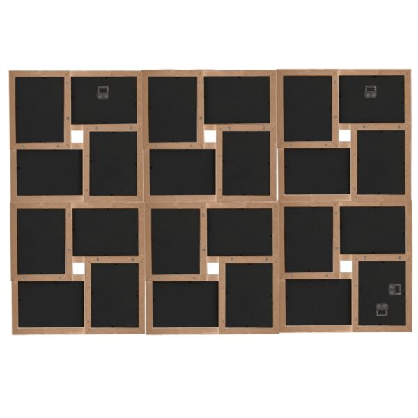 Moldura para 24 (10x15 cm) fotografias MDF castanho-claro - Image 3