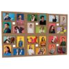 Moldura para 24 (13x18 cm) fotografias MDF castanho-claro