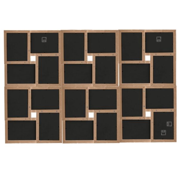Moldura para 24 (13x18 cm) fotografias MDF castanho-claro - Image 3
