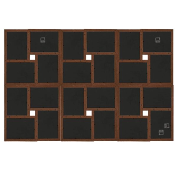 Moldura para 24 (13x18 cm) fotografias MDF castanho-escuro - Image 3