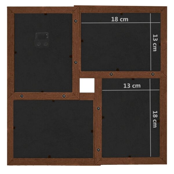 Moldura para 24 (13x18 cm) fotografias MDF castanho-escuro - Image 7