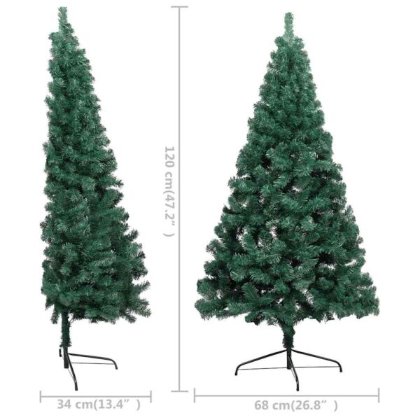 Meia árvore Natal artificial pré-iluminada c/ bolas verde - Image 12