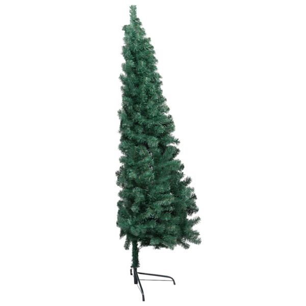 Meia árvore Natal artificial pré-iluminada c/ bolas verde - Image 5