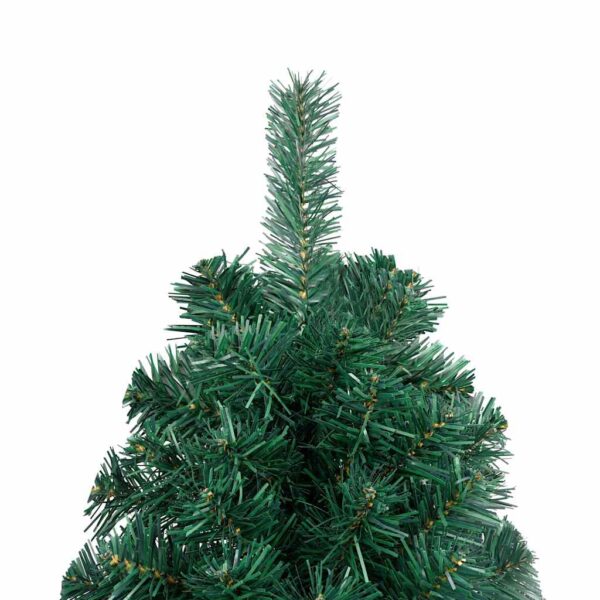Meia árvore Natal artificial pré-iluminada c/ bolas verde - Image 6