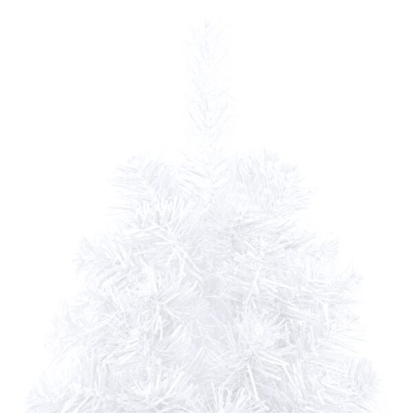 Meia árvore Natal artificial pré-iluminada c/ bolas branco - Image 8