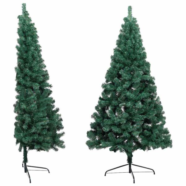 Meia árvore Natal artificial pré-iluminada c/ bolas verde - Image 3