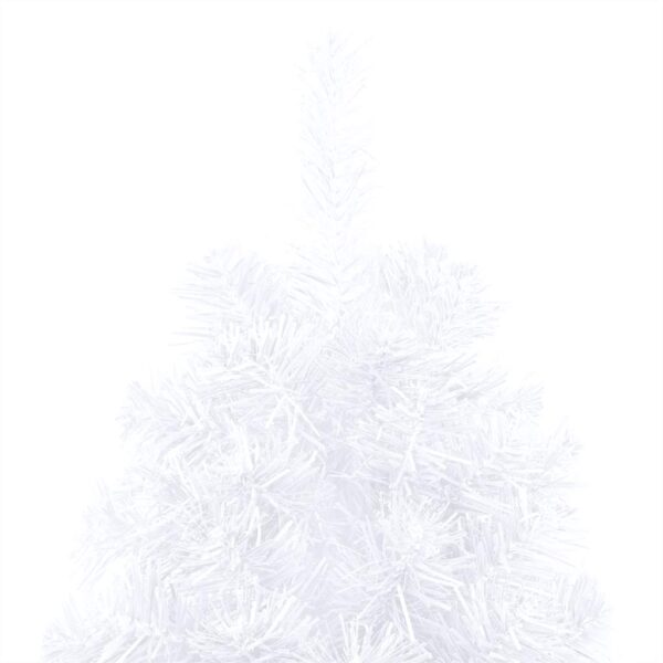 Meia árvore Natal artificial pré-iluminada c/ bolas branco - Image 8