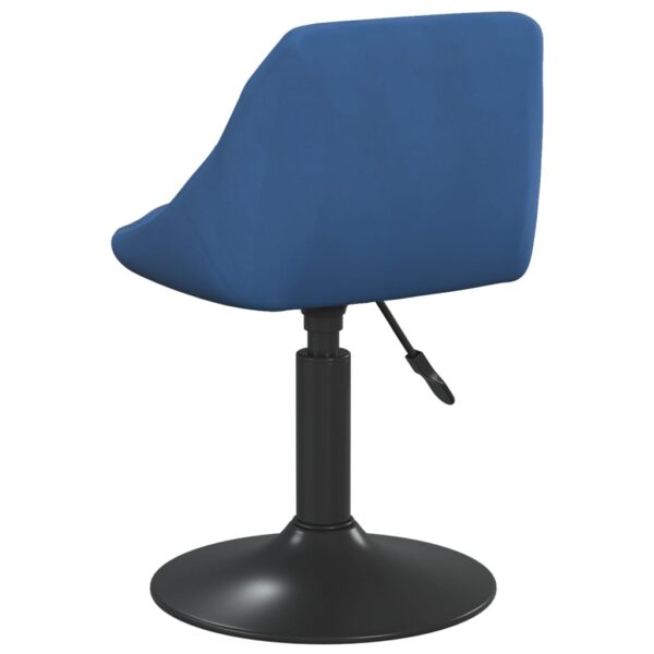 Cadeiras de jantar giratórias 2 pcs veludo azul - Image 5