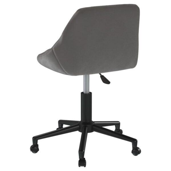 Cadeira de escritório giratória veludo cinzento-escuro - Image 4