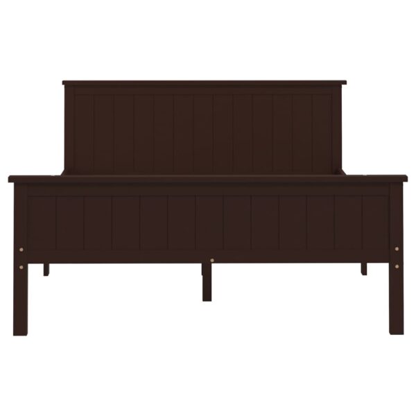 Estrutura de cama 120x200 cm pinho maciço castanho-escuro - Image 4