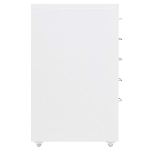 Arquivador móvel 28x41x69 cm metal branco - Image 3