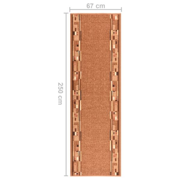 Tapete/passadeira antiderrapante 67x250 cm castanho - Image 7