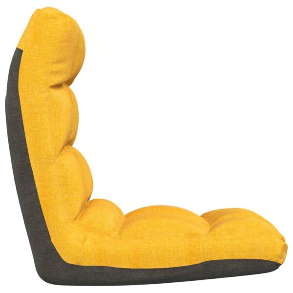 Colchão/cadeira de piso dobrável tecido amarelo mostarda - Image 3