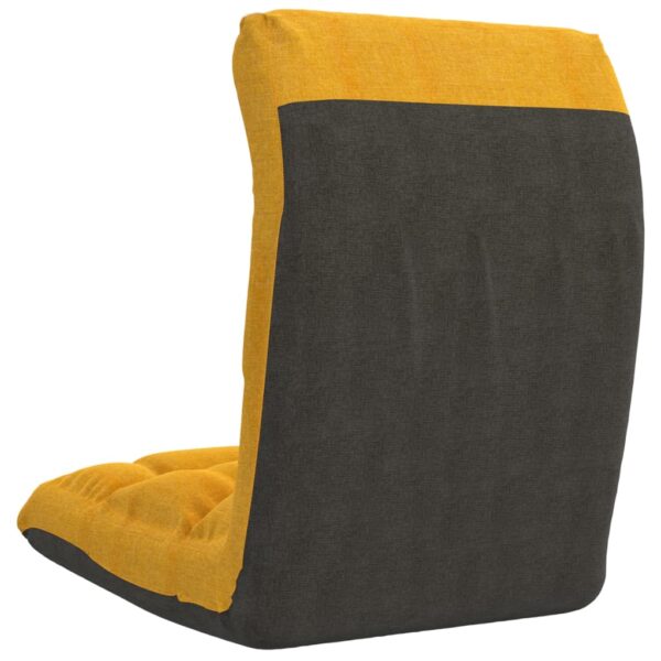 Colchão/cadeira de piso dobrável tecido amarelo mostarda - Image 4