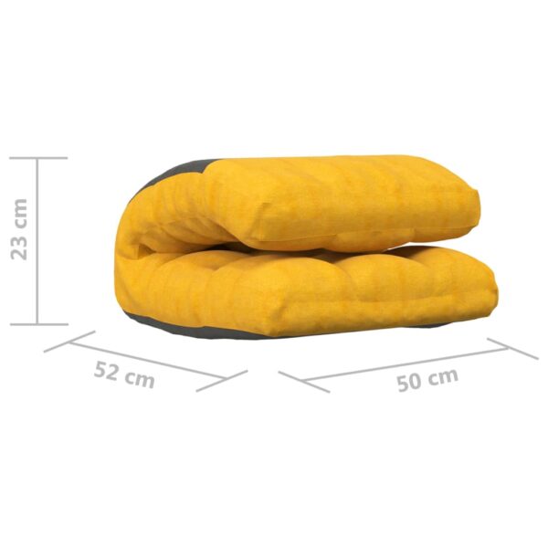 Colchão/cadeira de piso dobrável tecido amarelo mostarda - Image 8