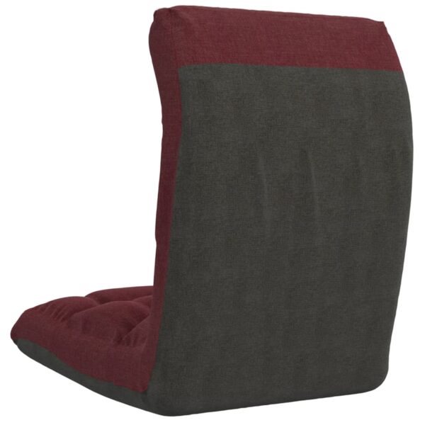 Colchão/cadeira de piso dobrável tecido vermelho tinto - Image 4